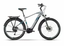 R Raymon TourRay E 5.0 - Sähköretkipyörä - Harmaa -Polkupyörän Varusteet Myyntikauppa ray tourraye50 27 gent grey black spaceblue front