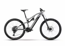 R Raymon TrailRay 140E 10.0 - Täysjousitettu Sähkömaastopyörä -Polkupyörän Varusteet Myyntikauppa ray trailray 140 e100 29 grey black white front