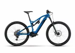 R Raymon TrailRay 140E 9.0 - Täysjousitettu Sähkömaastopyörä -Polkupyörän Varusteet Myyntikauppa ray trailray 140 e90 29 newblue black white front