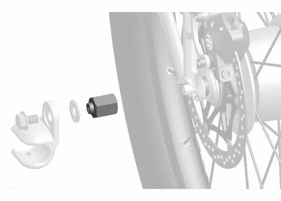 THULE Shimano - Lastenkuljetusperäkärryn Adapteri Jalkajarrulliseen Napaan 3 THULE Shimano - Lastenkuljetusperäkärryn Adapteri Jalkajarrulliseen Napaan